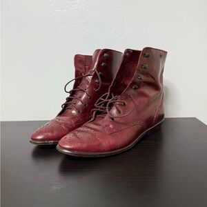 Etienne Aigner Burgundy Leather Shoes
